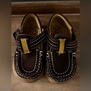 Livie and Luca Brown Suede Little Boys Loafers